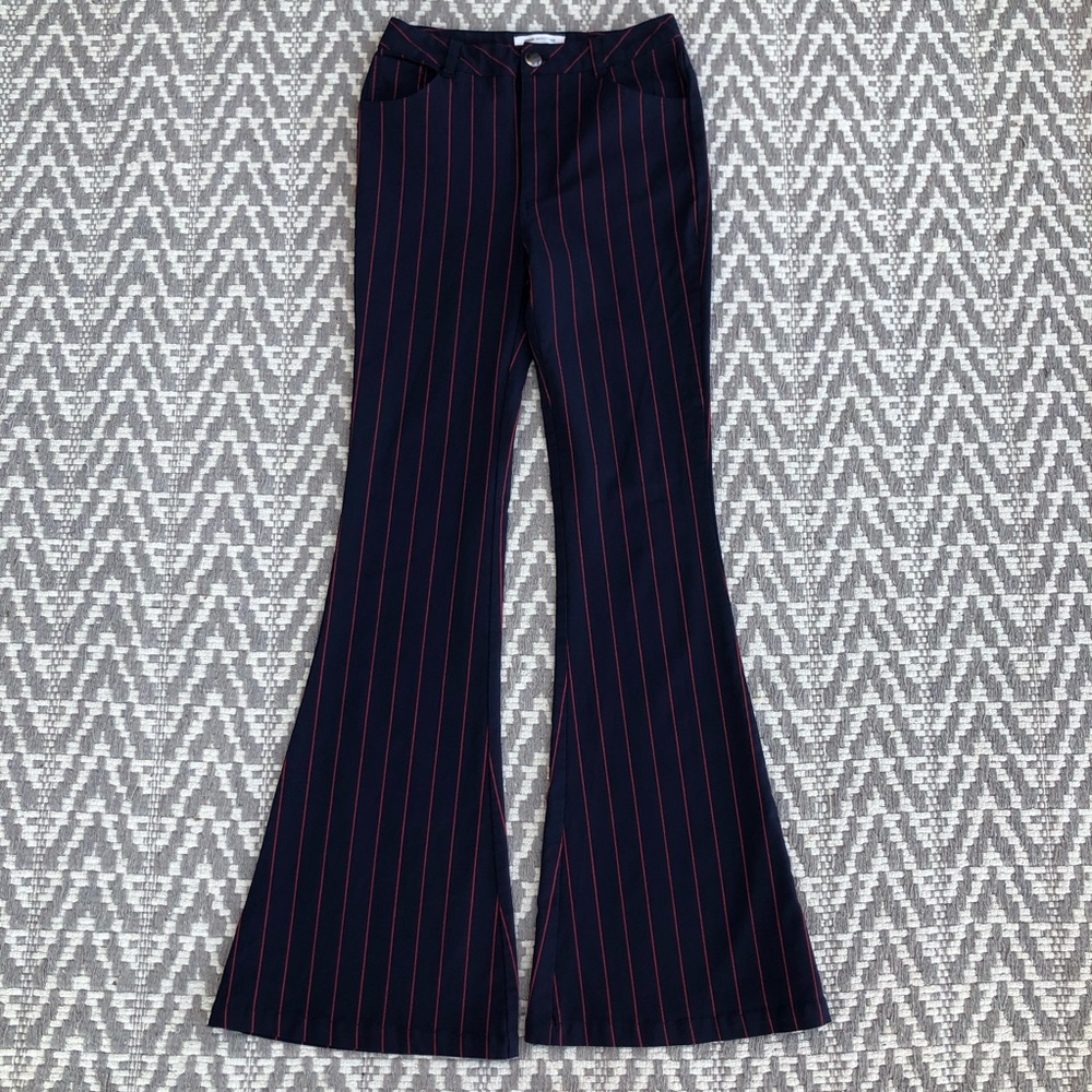 Urban Outfitters UO Georgia striped flare pant size 0